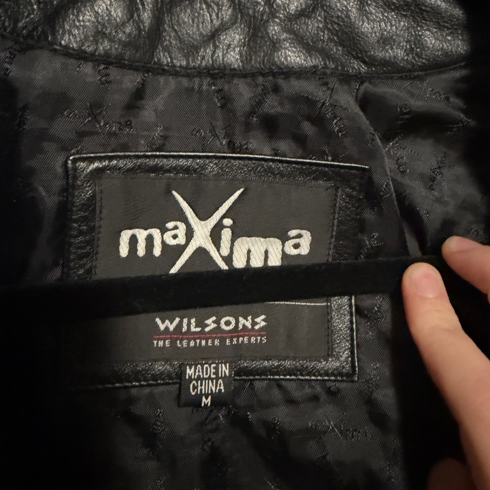 Vintage Wilson’s Maxima y2k leather cropped trench coat size small - Picture 5 of 8